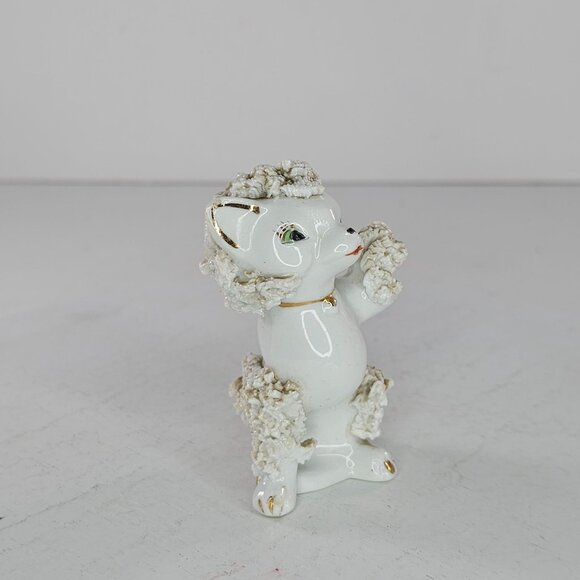 Vintage White Ceramic Spaghetti Kitten Cat Figurine 1950s MCM *FLAW* - Picture 8 of 8